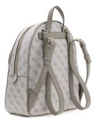 GUESS Раница Manhattan II от еко кожа с монограм Светло сив/Сиво-кафяв
