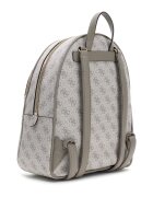 GUESS Раница Manhattan II от еко кожа с монограм Светло сив/Сиво-кафяв