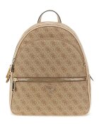 GUESS Раница Manhattan II от еко кожа с монограм Светлокафяв
