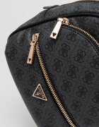 GUESS Раница Manhattan II с монограм Черен/Антрацитно сиво