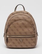 GUESS Раница Manhattan II с монограм Сиво-кафяв
