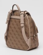 GUESS Раница Manhattan II с монограм Сиво-кафяв