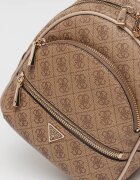 GUESS Раница Manhattan II с монограм Сиво-кафяв