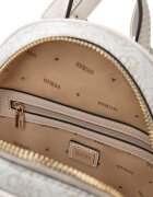GUESS Раница Manhattan II с монограм Светло сив
