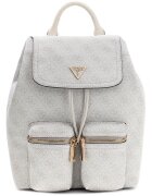 GUESS Раница Manhattan II с монограм - Светло сив