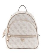 GUESS Раница Manhattan II с монограм Светло сив/Сиво-кафяв