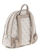 GUESS Раница Manhattan II с монограм Светло сив/Сиво-кафяв
