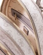 GUESS Раница Manhattan II с монограм Светло сив/Сиво-кафяв