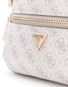 GUESS Раница Manhattan II с монограм Светло сив/Сиво-кафяв