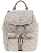 GUESS Раница Manhattan II с монограм - Светло сив/Сиво-кафяв
