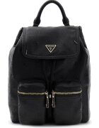 GUESS Раница от еко кожа Janie с 2 джоба с цип - Черен