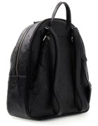 GUESS Раница от еко кожа Manhattan II с монограми Черен