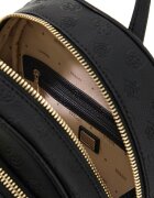 GUESS Раница от еко кожа Manhattan II с монограми Черен
