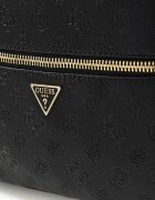 GUESS Раница от еко кожа Manhattan II с монограми Черен