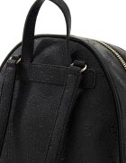 GUESS Раница от еко кожа Manhattan II с монограми Черен