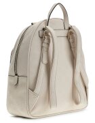 GUESS Раница от еко кожа Manhattan II с монограми Мръснобял