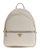 GUESS Раница от еко кожа Manhattan II с монограми - Мръснобял