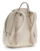 GUESS Раница от еко кожа Manhattan II с външни джобове Мръснобял