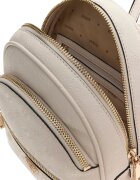 GUESS Раница от еко кожа Manhattan II с външни джобове Мръснобял