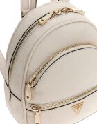 GUESS Раница от еко кожа Manhattan II с външни джобове Мръснобял