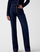 GUESS Разкроени дънки с ръб Тъмносин