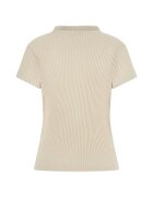 GUESS Рипсена тениска с копчета Бежов