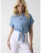GUESS Риза от шамбре с преден възел