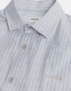 GUESS Риза с дълги ръкави и райе Светлосин