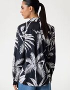 GUESS Риза с десен Бял/Черен