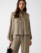 GUESS Риза с джобове Каки