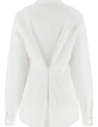 GUESS Риза с копчета и яка Бял