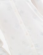 GUESS Риза с лого Крем/Сребрист