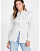GUESS Риза с регулираща се талия и изчистен десен - Бял
