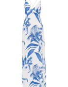 GUESS Рокля - коприна - бяло/синьо