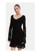 GUESS Рокля с дълги ръкави и плетена шарка