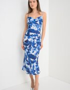 GUESS Рокля с лиосел с шал-яка Бял/Син