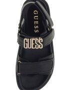 GUESS Сандали от еко кожа с лого Черен