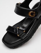 GUESS Сандали с равна платформа и велкро Черен