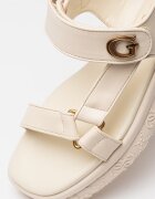 GUESS Сандали с равна платформа и велкро Слонова кост