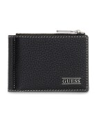 GUESS Сгъваем кожен портфейл Boston - Черен