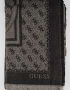GUESS Шал Kefiah с монограм Черен/Антрацитно сиво