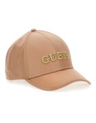 GUESS Шапка с бродирано лого Карамел