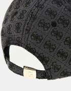 GUESS Шапка с монограм Черен/Tъмносив