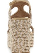 GUESS Скосени сандали от еко кожа Бежов