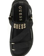 GUESS Скосени сандали с лого Черен