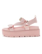 GUESS Скосени сандали с лого Розово