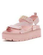 GUESS Скосени сандали с лого Розово