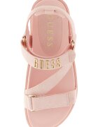 GUESS Скосени сандали с лого Розово