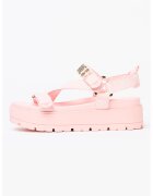 GUESS Скосени сандали с лого - Розово