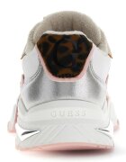 GUESS Скосени спортни обувки с еко кожа Бял/Розово